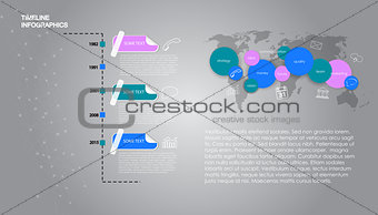 Vector abstract circles infographic network template