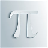 Pi symbol icon. 