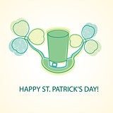 St. Patrick's hat with clover. 