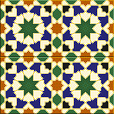 Arabic tiles seamless pattern. Havana, Cuba