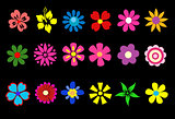 colorful spring flowers vector illustration
