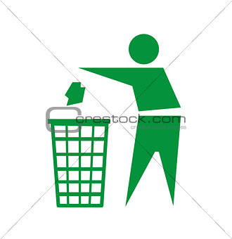 Recycling sign icon