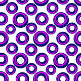 A pattern of blue and pink rings