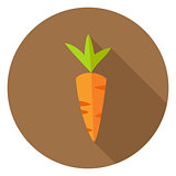 Carrot Vegetable Circle Icon