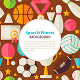Flat Sport and Fitness Vector Pattern Background