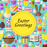 Flat Vector Happy Easter Background
