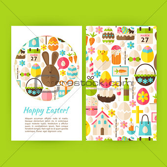 Happy Easter Vertical Flyers Set Template
