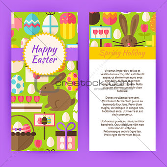 Vector Vertical Flyer Template for Happy Easter