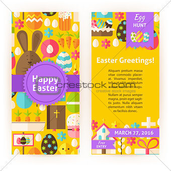 Vertical Flyers for Happy Easter Holiday