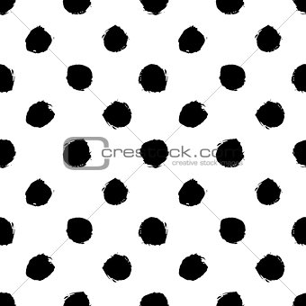 Seamless pattern with distressed dry brush dots