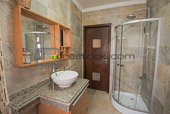 Interior of a luxury show home bathroom