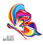 Vector abstract colorful butterflies