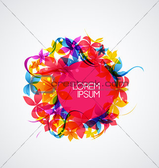 Vector abstract colorful flowers