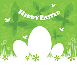 Happy easter colorful postcard background. 