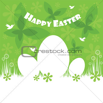 Happy easter colorful postcard background. 