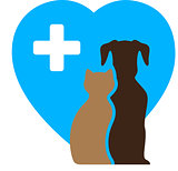 veterinary icon and pet symbol