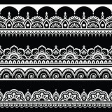 Indian seamless pattern, design elements - Mehndi tattoo style