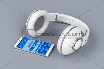 Smartphone and wireless headphones