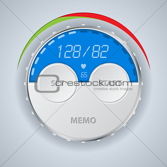 Digital blood pressure monitor display