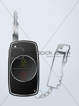 Truck remote key with truck keyholder