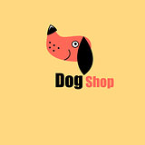 One logo dog portrait 