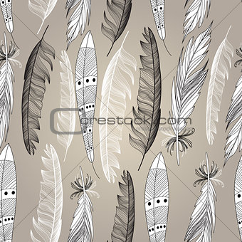 Pattern graphic bird feathers