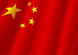 Vector illustration of People Republic of China flag