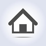 House icon in gray color