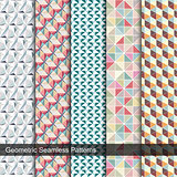 Mosaic colorful seamless patterns.