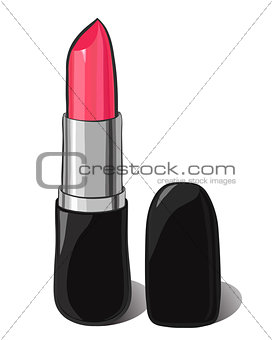 Set of color lipsticks.