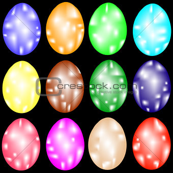 Set of Easter eggs 