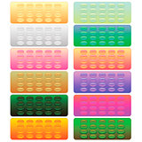 Set of Colorful Pills Blisters