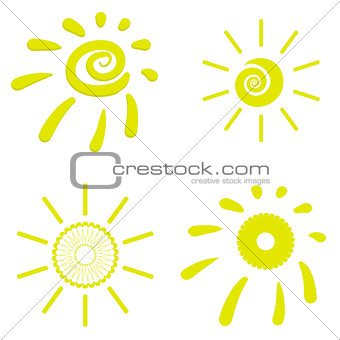 Yellow Sun Icons