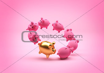 Savings Concept - Piggy Bank
