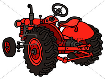 Old red tractor