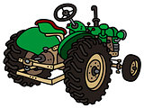 Old green tractor