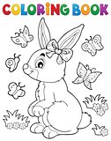 Coloring book rabbit topic 2