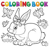 Coloring book rabbit topic 3