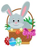 Easter basket with bunny theme 1
