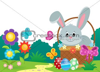 Easter basket with bunny theme 2