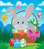 Easter basket with bunny theme 3