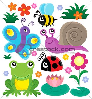 Spring animals and insect theme set 1
