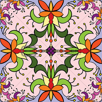 Seamless floral pattern background. Colorful.