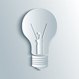 Vector light bulb symbol.