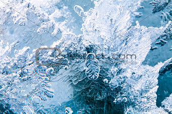 closeup of ice