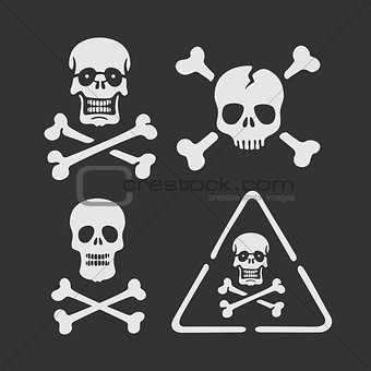 Set of vector symbols Skull