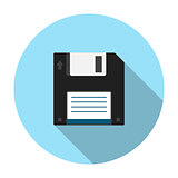 Floppy disk flat icon