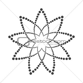 Abstract dotted shape.Vector design element