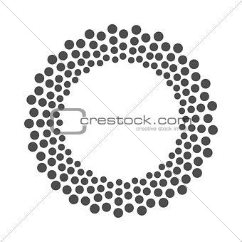 Abstract dotted shape.Vector design element