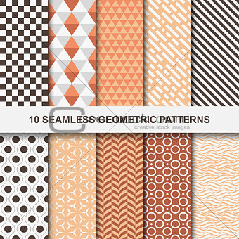Vector geometric patterns - seamless.